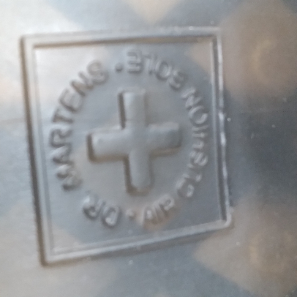 Dr. Martens White Ankle Boots with Black Soles - Picture 10 of 11